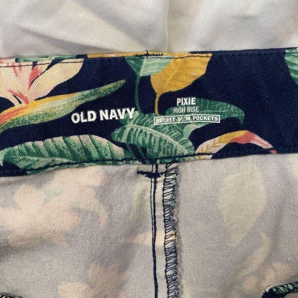 Old Navy Dark Blue Straight Slim Pixie High Rise Pants 12 / L - Picture 5 of 6